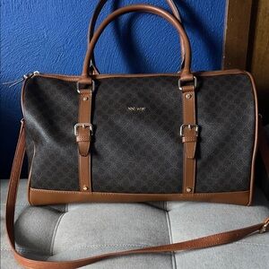 Nine West Brown and Black Travel Bag